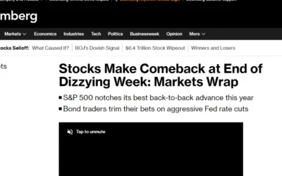 Stocks Make Comeback at End of Dizzying Week: Markets Wrap